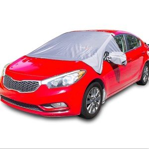 (#28) Windshield snow cover with 4 sew-in and protected magnets-Size 45'' x 65''